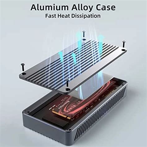 Gray Aluminum Alloy Acasis TBU405 40Gbps M.2 NVMe Thunderbolt SSD ...
