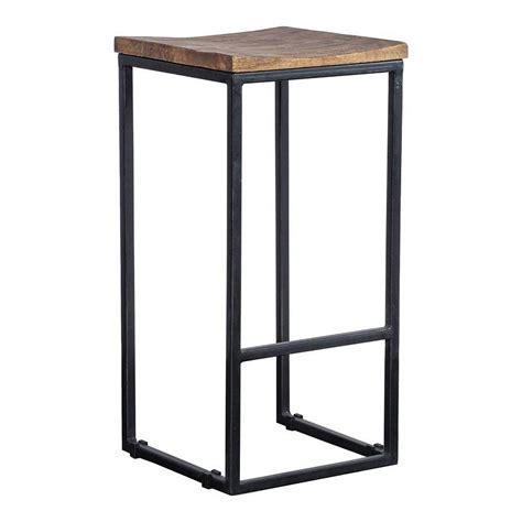 Bowery Hill Wood And Iron Counter Stool In Honey Brown And Black