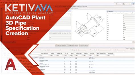 Autocad Plant D Pipe Specification Creation Autodesk Virtual Academy