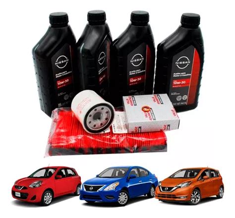 Kit De Afinación Nissan Versa March 2012 2020 Aceite 10w30 Meses sin