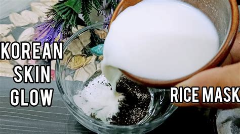 Korean Glow Skin Face Mask Diy Rice Face Mask How To Make Korean