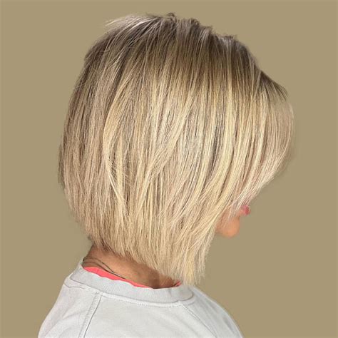 Medium Layered Angled Bob Hairstyles