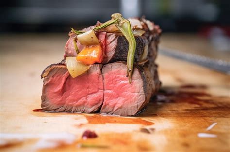 Premium Photo Properly Cooked Steak Cut Open To Show Safe Internal Color