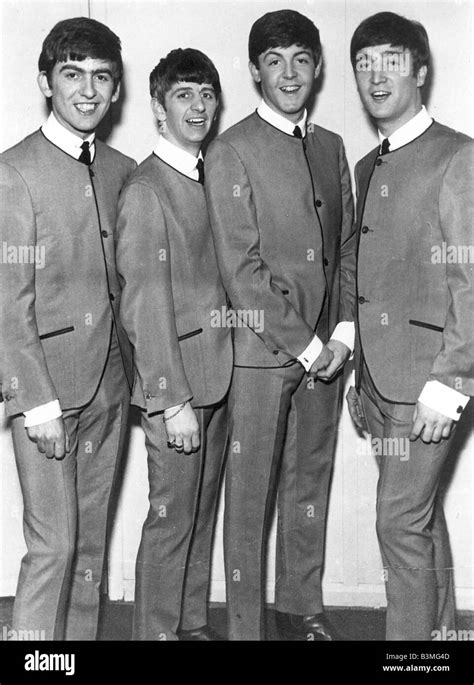 BEATLES in the famous grey suits in 1963 Stock Photo, Royalty Free ...