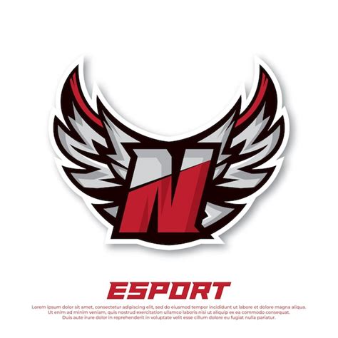 Esporte Com A Letra N - Modelo de design da letra n do logotipo do esporte asa de águia ...