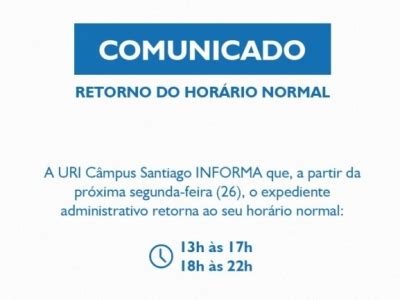 Uri C Mpus Santiago Uri Santiago Retorna Atendimento Em Dois Turnos