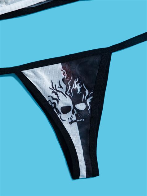 Our Grunge Punk Slogan Graphic Lingerie Set Is Such A Vibe Romwe