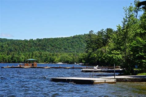 Inlet New York Usa The Choppy Waters Of Fourth Lake Stock Photo