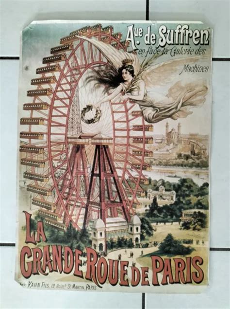 AFFICHE ANCIENNE LA Grande Roue De Paris Vintage EUR 12 00 PicClick FR