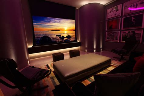 Fantastic Bespoke Basement Home Cinema Eclectic Home Cinema