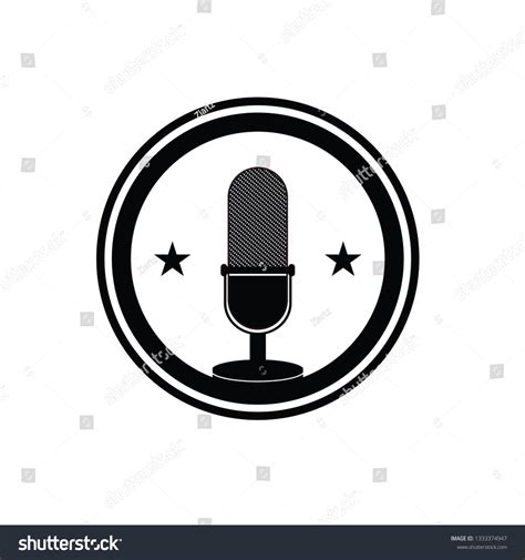 Microphone Vector Silhouette Stock Vector (Royalty Free) 1333374947 ...