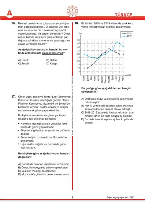 Lgs Sözel Sayısal Sınav Soruları Ve Cevap Anahtarı Kitapçığı 2021