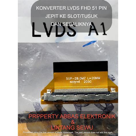 Jual KONVERTER LVDS FHD 51 PIN JEPIT KE SLOT ATU TUSUK DAN SEBALIKNYA