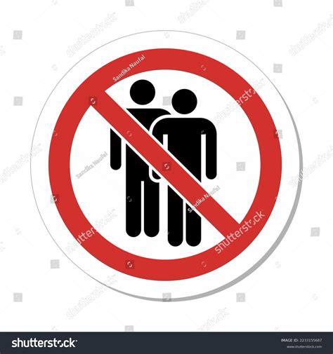 Iso Prohibition Sign No People Allowed Stock Vector (Royalty Free) 2233155687 | Shutterstock