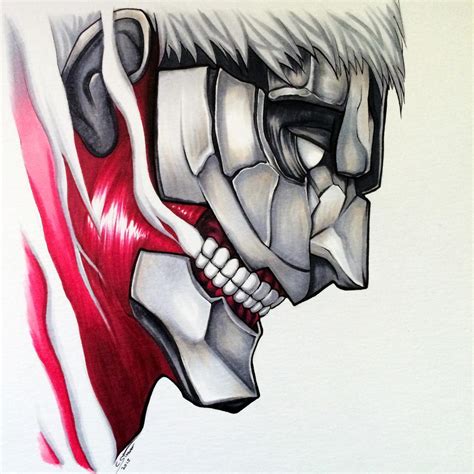 Armored Titan Copic Marker Drawing Aot Fan Art By Lethalchris On