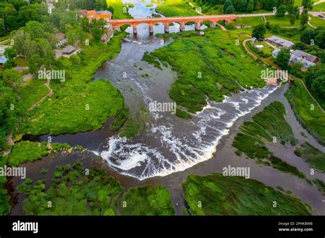 Venta Waterfall At Latvian Village Kuldiga Stock Photo Alamy