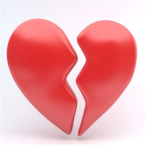 Broken Heart Icon 3d Model 8 3ds Max Fbx Obj Free3d