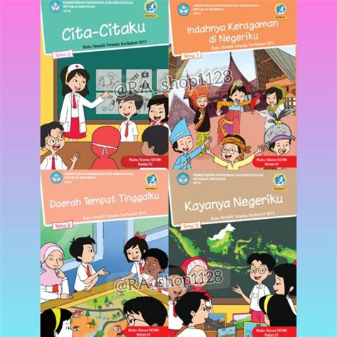 Jual Buku Tematik Kelas 4 SD MI Semester 2 Tema 6 7 8 9 Dikbud