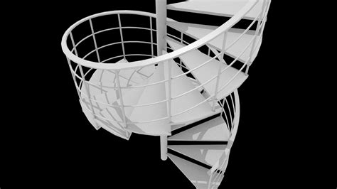 Spiral Staircase 3D Model 5 Obj Fbx 3ds Stl Dwg Dxf Blend