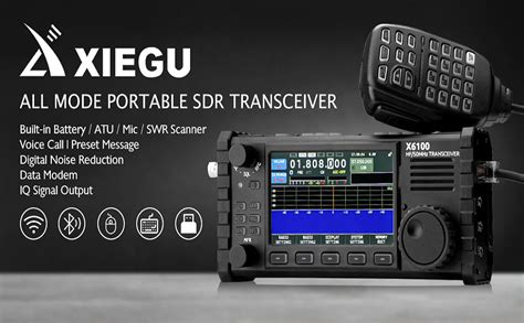 Xiegu X6100 HF Transceiver 10W Full Mode SDR Radio Met Bluetooth