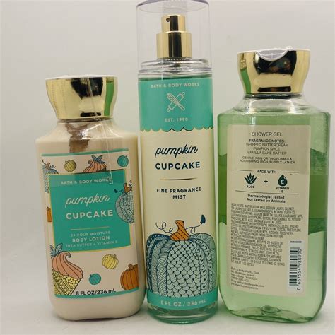 Bath And Body Works Pumpkin Cupcake Trio Fragrance Mist Lotion And Shower