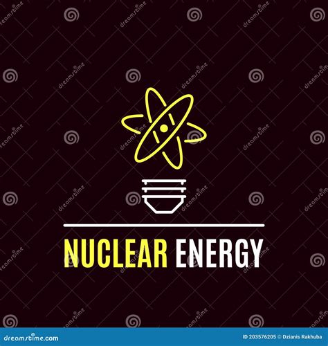 Nuclear Energy Logo Template Flat Style Icon Design Stock Vector