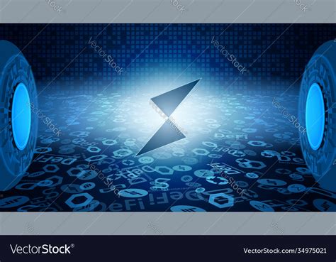 Thorchain rune token symbol defi system Royalty Free Vector