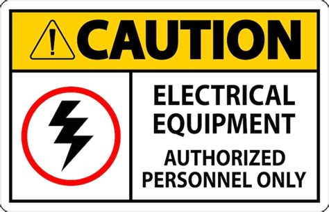 Premium Vector Electrical Safety Sign Caution Electrical Equipment