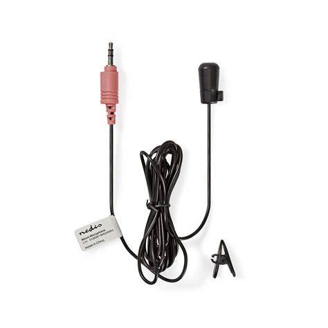 Microphone | For use with: Notebook / Smartphone / Tablet | Wired | 1x 3.5 mm | Nedis