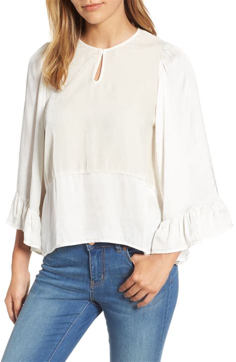 Velvet By Graham And Spencer Satin And Velvet Blouse Nordstrom