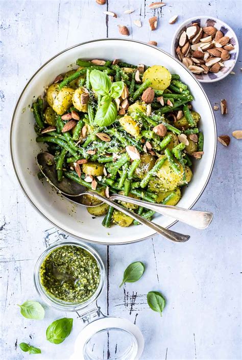 Kold kartoffelsalat med pesto og grønne bønner Muttionline