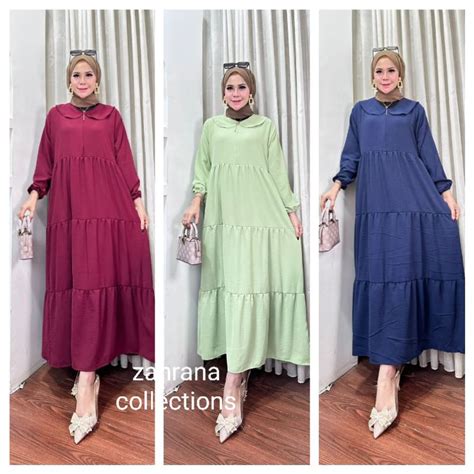 Jual Gamis Susun Crinkle Airflow Dress Susun Crinkle Masakini