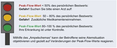 Ampelschema Peak Flow Asthma Bronchiale Repetico