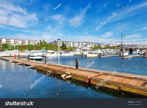 Des Moines Beach Park. Marina With Boats, Washington State. Stock Photo ...