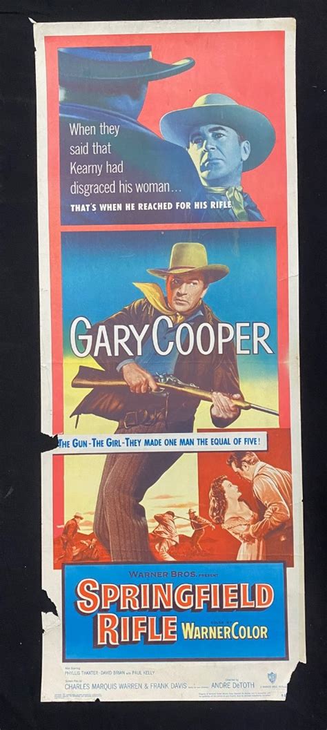 Springfield Rifle Original Insert Movie Poster 1952 Gary Cooper 1952 Photograph Dta