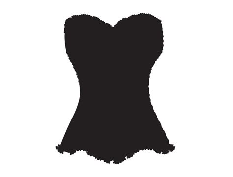 Corset Silhouette Art Royalty Free Vector Image