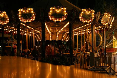 Photo of Carnival Horse Carousel at Night · Free Stock Photo