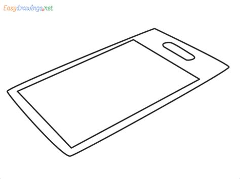 How To Draw A Chopping Board Step By Step Easy Phase