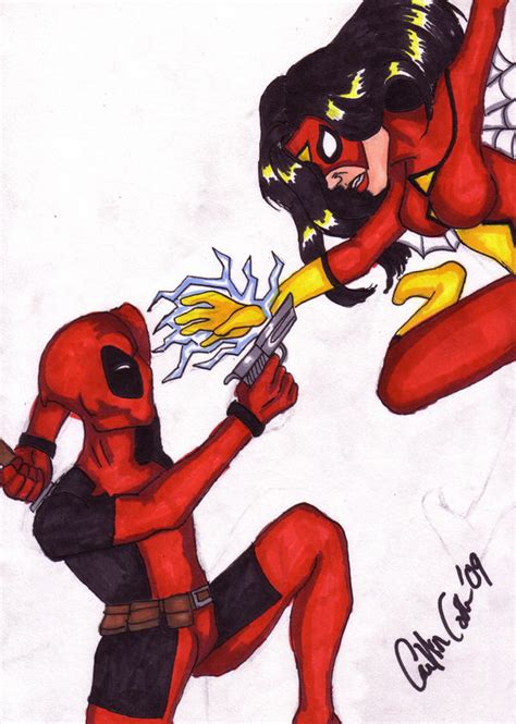 Lady Deadpool X Spider Man