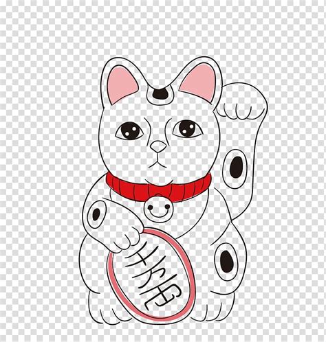 Whiskers Kitten Cat Maneki Neko Lucky Cat Transparent Background PNG