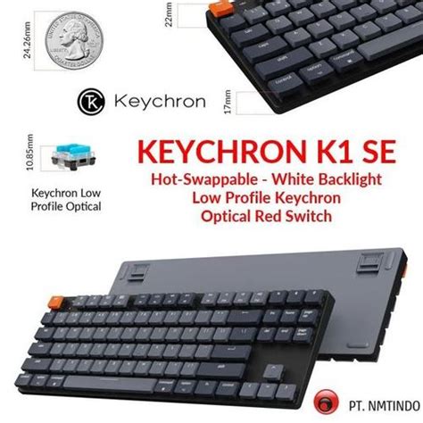 Jual Keychron K1 SE Ultra Slim TKL Optical Hot Swappable WHITE Backlight Mint Switch Jakarta