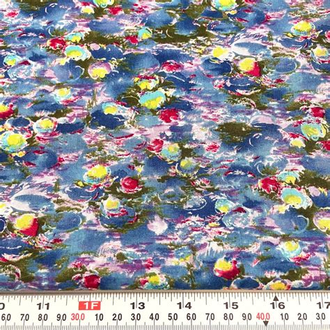 Giverny By Rjr Fabrics Blue Cotton Fabric By The Half Yard 18 X 43 Ebay