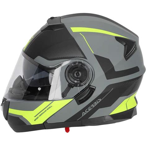 Casco Moto Modulare Acerbis Doppia Visiera Serel 22 06 Nero Giallo Fluo Vendita Online