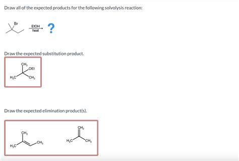 Solved Draw All Of The Expected Products For The Following Chegg