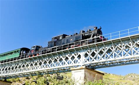 Steam Train in Douro Valley, Portugal Stock Image - Image of douro ...