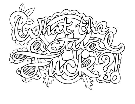 Pin On Swear Words Adult Coloring Pages