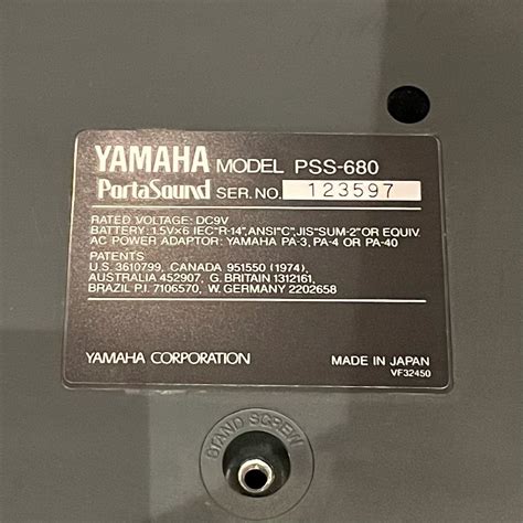 Yahoo Yamaha Portasound Pss Synthesizer