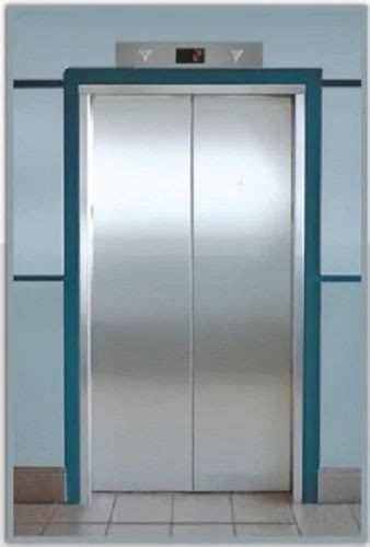 Stainless Steel Center Opening Automatic Passenger Elevator Maximum Height 12 Feet Max