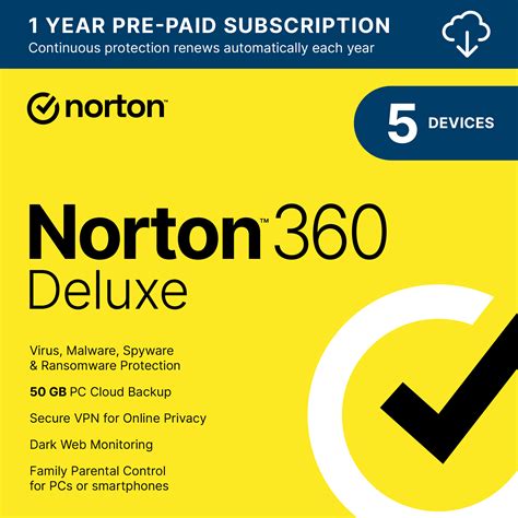 Norton Deluxe Antivirus Devices Year Pc Mac Ios Android