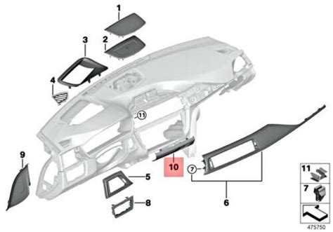 Genuine Bmw M M Gts F F F F F Trim Centerstack Bottom